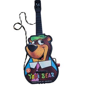 Mattel Hanna-Barbera Yogi Bear Plastic Toy Guitar Ukelele As Is No Strings Vtg